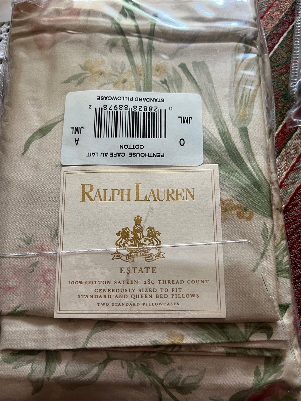 Ralph Lauren Estate standard / Queen pillowcase 2 pack penthouse cafe au lait